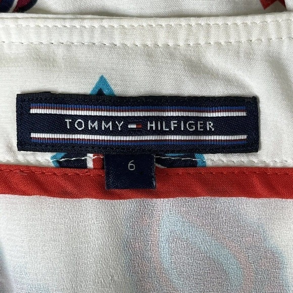 Tommy Hilfiger Ruth Paisley Print Dress 6 Shift Drop Waist Ruffle Hem Boho - Picture 8 of 8